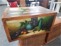 GORGEOUS HAND PAINTED TRUNK / STORAGE