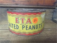 ETA salted paenuts paper label tin