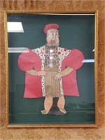 INTERESTING PIECE LARGE FRAMED 3D KING PICTURE