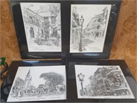 LOT OF 4 DON DAVEY NEW ORLEANS PRINTS