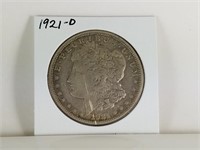 1921 D MORGAN SILVER DOLLAR COIN