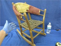 antique hickory child's rocker - primitive