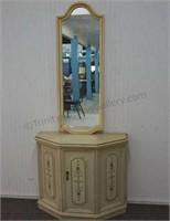 White French Provincial Hall Table and Wall Mirror