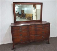 Dixie Furniture Triple Dresser and Mirror c.1940's