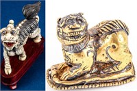 Carved Ivory & Cast Metal Figurines