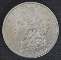 1892 Morgan AU Silver Dollar