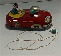 Fire chief tin Pull car