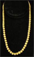 GOLD FILAGREE BEAD NECKLACE