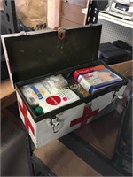 MILITARY FIRST AID KIT IN METAL BOX
