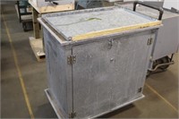 Galvanized Tool Cabinet on Cart