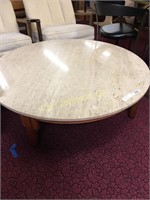 ROUND MARBLE TOP COFFEE TABLE
