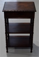 Vintage Accent Table With Shelves 27"t x 17"w