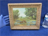 nice smaller oil painting on canvas - landscape