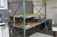 Section of Blue Pallet Racking