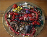 Costume Jewelery Lot (Silver Tray Not Included)