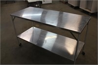24"x58" S/S 2-Tier Portable Table