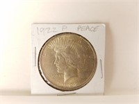 1922 PEACE SILVER DOLLAR COIN