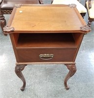 VTG TELEPHONE / ACCENT TABLE W DRAWER STORAGE