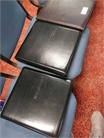 Set of tgree leather binders