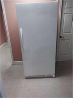 Standing white freezer