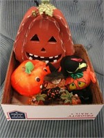 Box of Halloween pumpkins