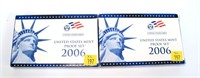2- 2006 U.S. Proof sets