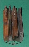 Four wooden molding planes