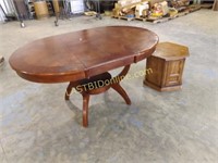OVAL WOOD TABLE & OCTAGON END TABLE