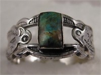 Southwest Sterling Silver Natural Turquoise Ring