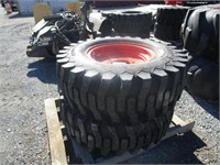 (2)Contractor-T  46W3J9 Tractor Tires & Rims,