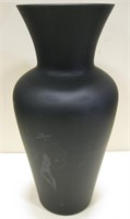 14.5" Tall Black Art Deco Vase