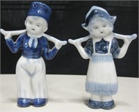 2 - 6" Porcelain Dutch Children Figures