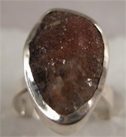Sterling Silver Druzy Quartz Ring