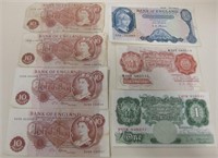 Lot Of 7 Bank Of England Currency - Vintage