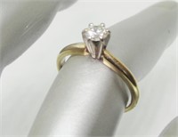 14k Gold Diamond Engagement Ring Size 5