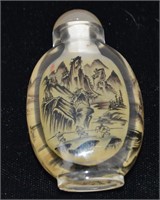 Vtg Chinese Snuff Bottle (Spoon Not Intact)