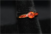 Ladies 14kt yellow gold Fire Opal Ring