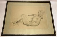NUDE BY ROBERTS '80 ETCHING