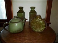 Frankoma pottery collection four piece collection,