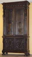 ORNATELY CARVED VICTORIAN BOOKCASE