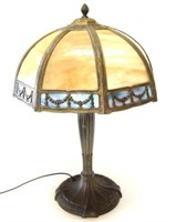 CIRCA 1910 LEADED GLASS LAMP