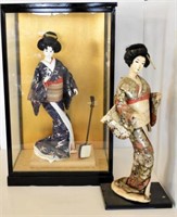 TWO JAPANESE GEISHA DOLLS