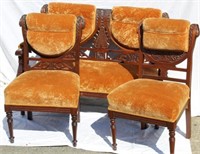 3pc Early Victorian Parlor Set