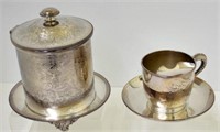 TWO PIECES OF SILVERPLATE