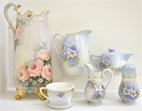 ASSORTED HAND-PAINTED CHINA