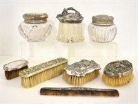 TURN OF THE CENTURY SILVER VANITY ITEMS