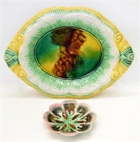 TWO MAJOLICA PIECES