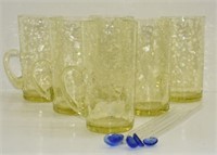 6 CRACKLE GLASS LEMONADES