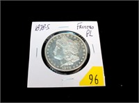 1878-S Morgan dollar, gem BU, frosted P-L