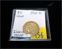 1910-D $5 Gold Indian Head Half Eagle